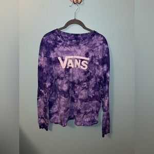 Vans purple tie-dye long sleeve